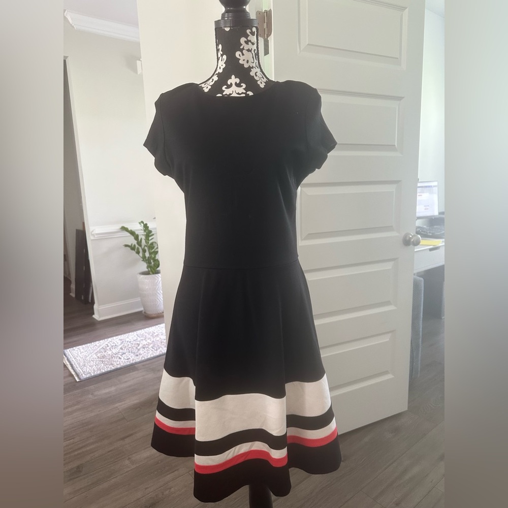 Black midi casual dress